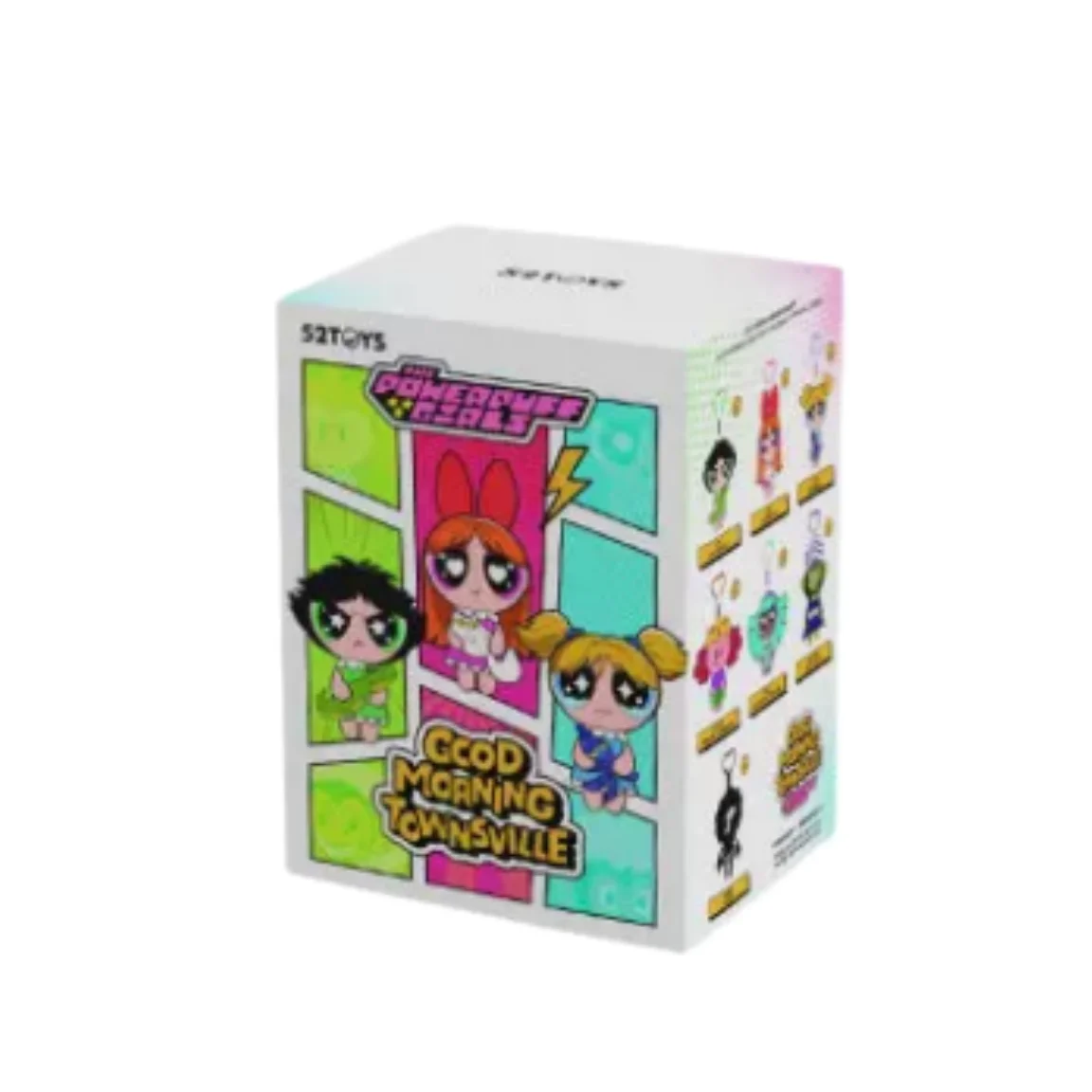 Nieuwe Aanwinst 52toys Powerpuff Girls Good Morning Townsville Serie Pluche Hangertje Blind Box Collectible Tasdecoratie Schattig Cadeau