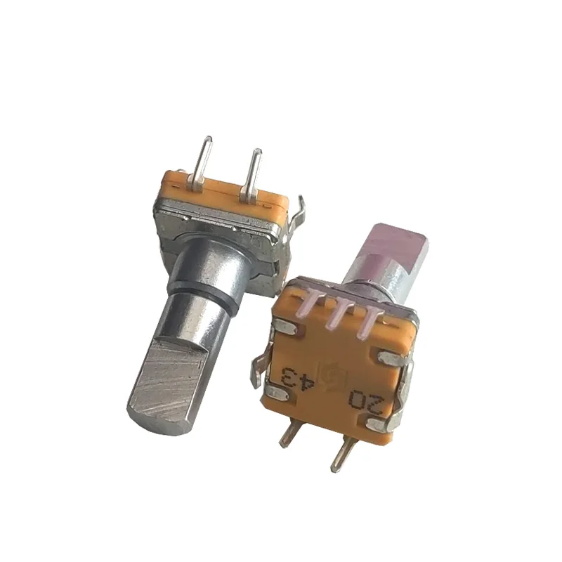 5pcs 20 Position 360 Degree Rotary Encoder EC11 w Push Button 5Pin Handle Long 17MM With A Built In Push Button Switch