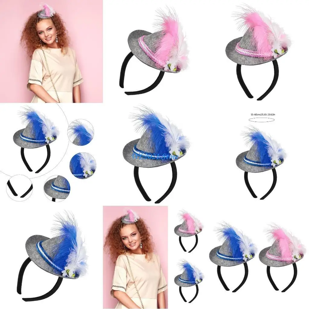 

G5GC Medieval Fascinator Hat Headbands Woman Makeup Hairband Carnivals Party Headband