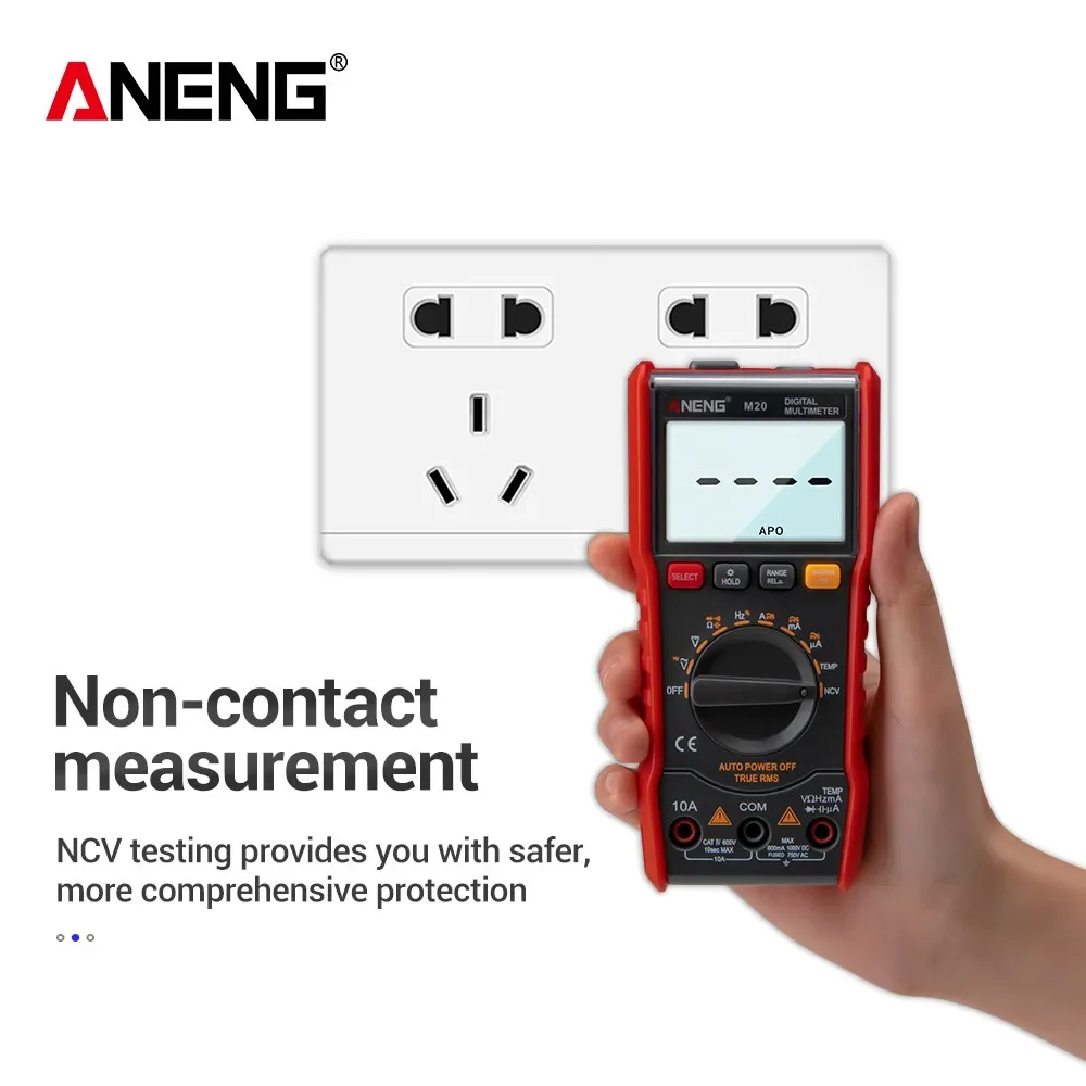 ANENG M20 Digital Multimeter 6000 counts tester esrmeter multimetro analogico digital profissional With Backlight AC/DC Ammeter