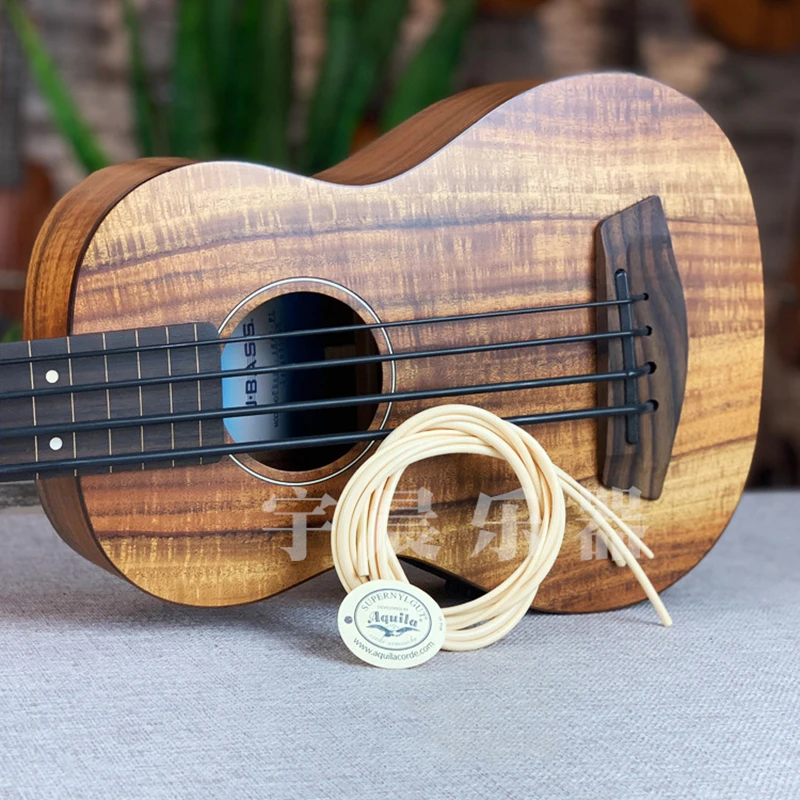 Struny Ubass specjalna gitara basowa gruba gitara Ukulele Ukelele kluski czarne białe akcesoria części instrumenty muzyczne