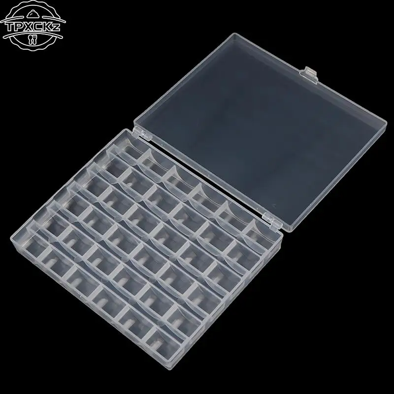 36 Spools Sewing Machine Bobbins Empty Bobbins Spools Sewing Machine Plastic Storage Box For Home Sewing Accessories Tool