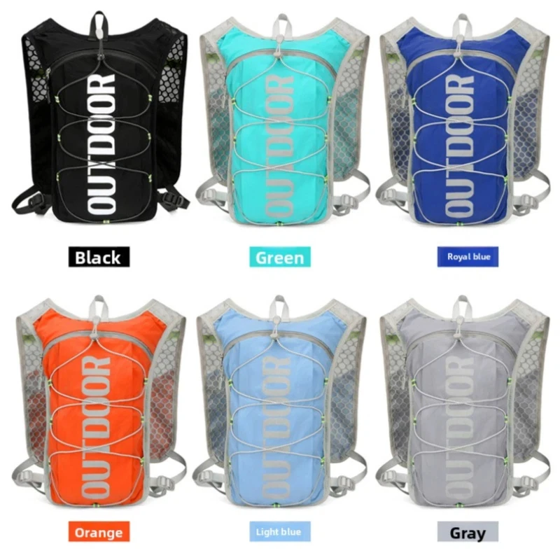 1 قطعة سترة الجري المائية على ظهره ، حقيبة ظهر مائية خفيفة الوزن ، حقيبة ظهر ترطيب سترة للجري للمشي لمسافات طويلة وركوب الدراجات للنساء والرجال