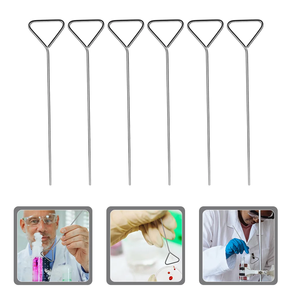 6 Pcs Stainless Steel Coating Rod Bacterial Wide Spreading Laboratory Cell