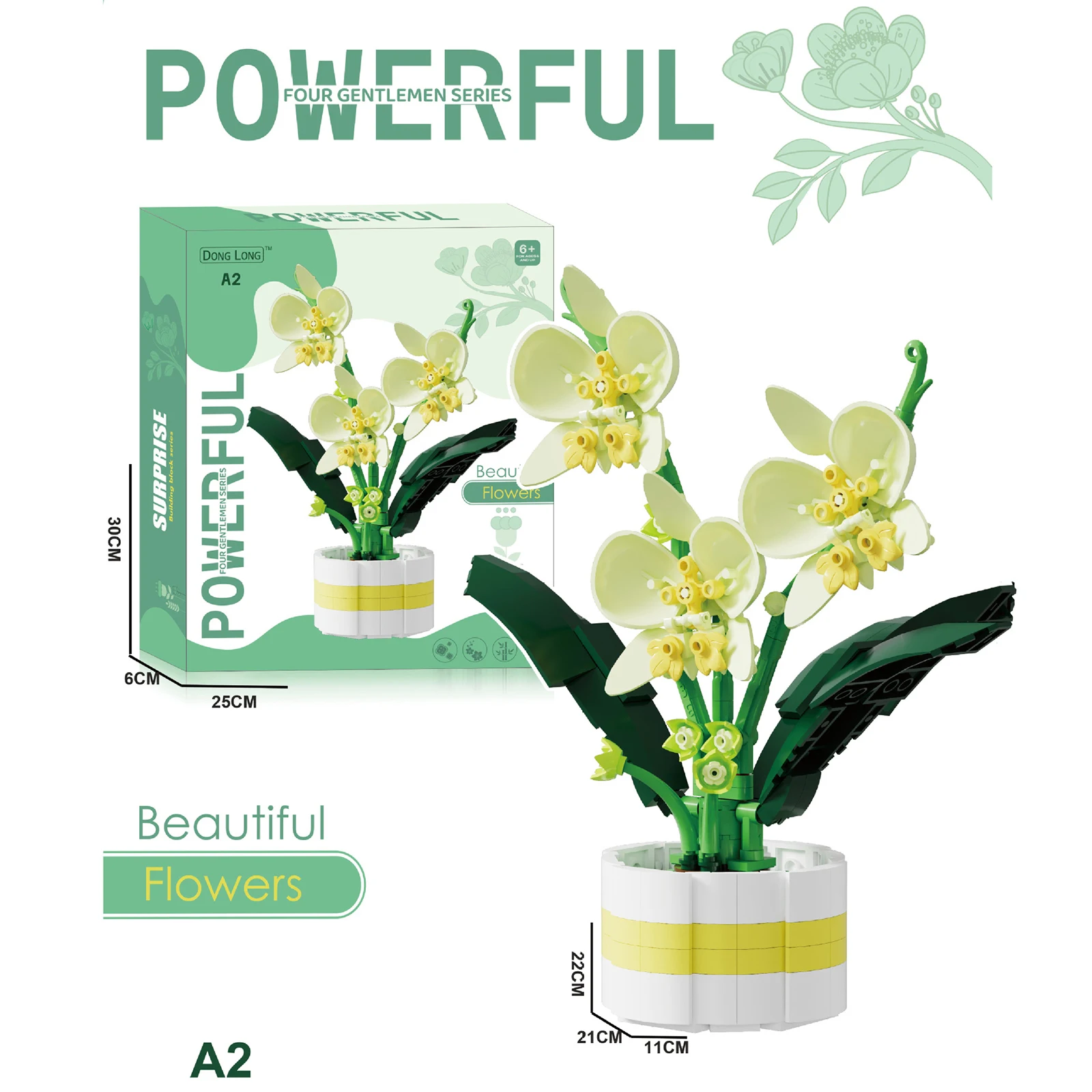 Flower Plant Pot Building Blocks Simulation Chrysanthemum Model Ornaments MOC Technical Bricks for Girl DIY Holiday Gifts