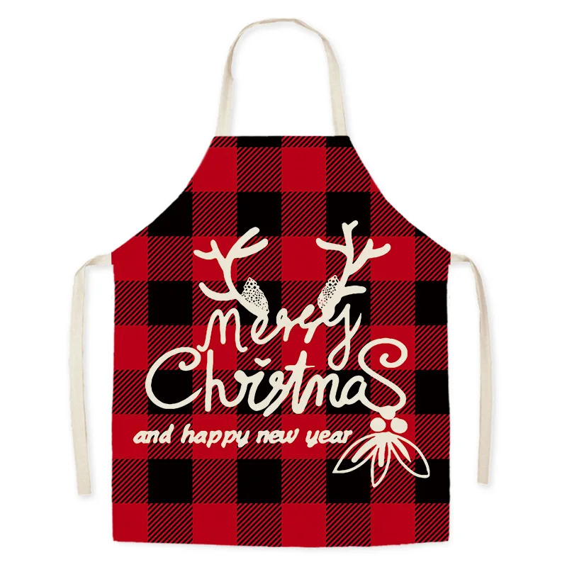 Christmas Linen Aprons  Clothing Supplies Parent-child Sets Men\'s  Baking Accessories Women\'s