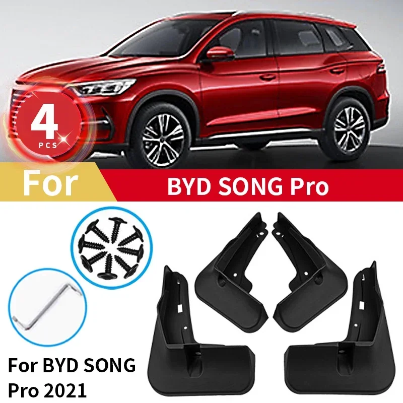 

Car Mud Flaps For BYD Song PLUS 2020 2021 DM EV Pro MAX Plastic Mudguards Splash Shield Guards Fender Mudflaps Accessories