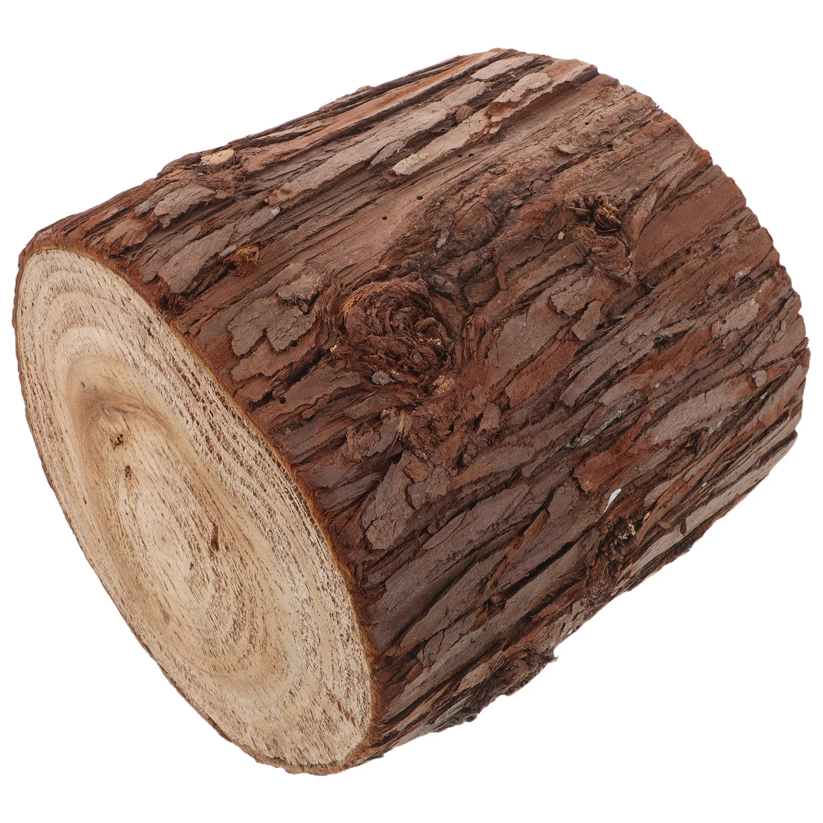 

Wood Stump Table Natural Solid Wood Trunk Base Rustic End Table for Home Decor Display Stand Tealight Holder