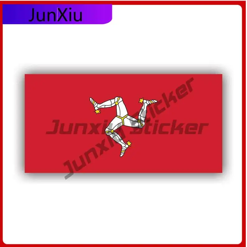 

Isle Of Man Flag Sticker Uv Protected Decalsof Mann Triskelion Car Sticker Vinyl Decal Waterproof Durable For Car Window Laptop