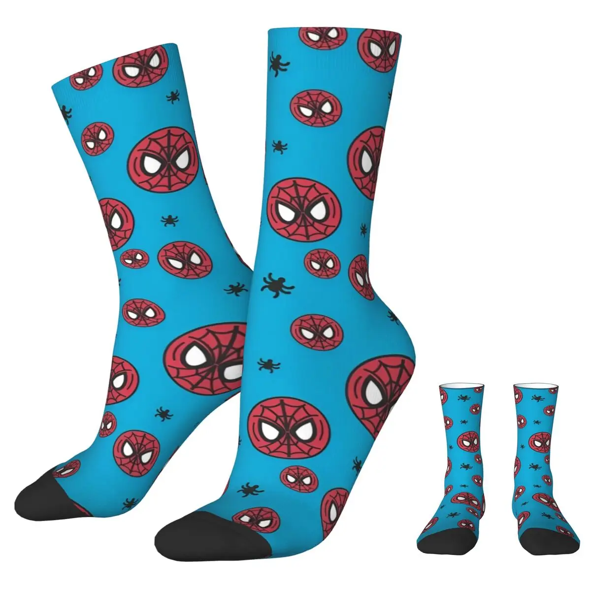 Spider-Man Comic Web Cool Socks Men's Women's Polyester Cartoon Anime Socks Spring Summer Autumn Winter Middle Tube Socks Gifts