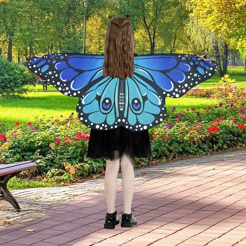 Colorful Butterfly Wing Cape Elegant Children's Small Butterfly Decoration Fantasy Pixie Cloak Cosplay Comfortable To Wear