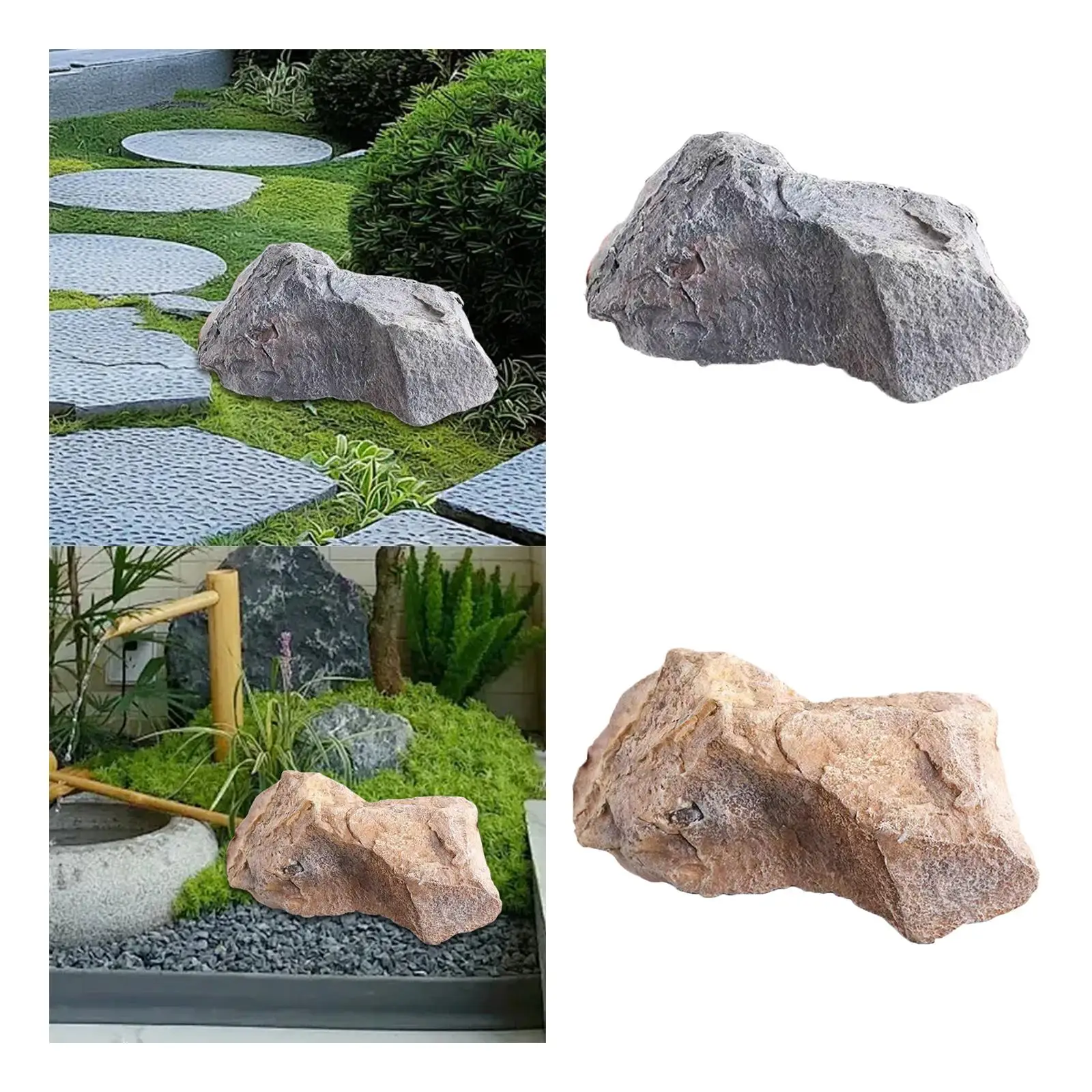 Artificial Landscape Rock Faux Stone Prop Outdoor Pond Garden Simulated Stone for Stage Performance Backyard Home Courtyard