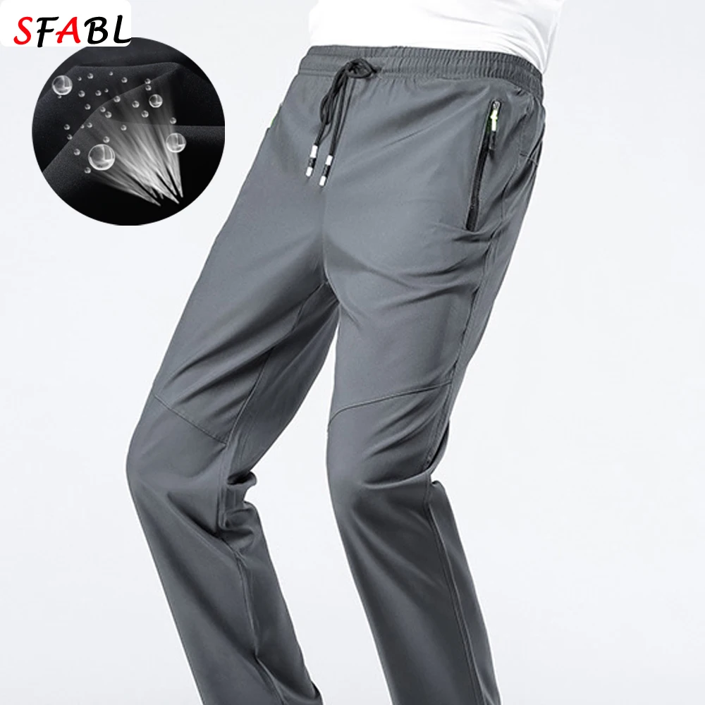 5XL High Stretch Outdoor Sport Hiking Pants Men Zipper Pockets Trousers Men Summer Thin Quick Dry Men's Pants Trekking Fishing