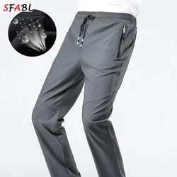 5XL High Stretch Outdoor Sport Hiking Pants Men Zipper Pockets Trousers Men Summer Thin Quick Dry Men's Pants Trekking Fishing