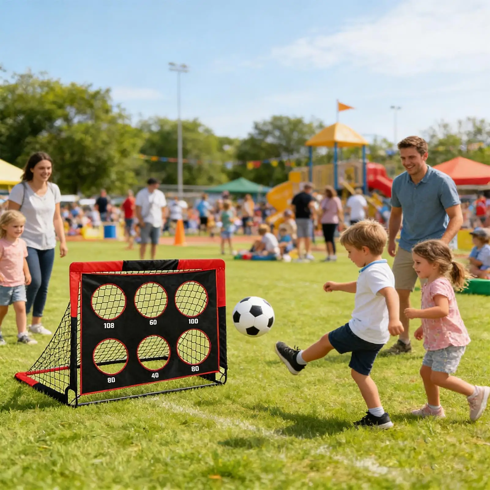 

Soccer Goal Pop Design Target Toy 4 Ft Wide X 3 Ft High Rectangular Folding Portable Backyard Soccer Goals For Kids Boys Girls