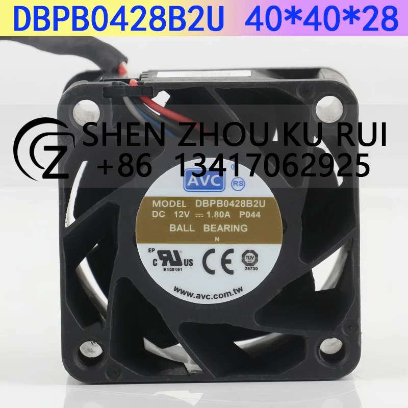 Cooling Fan DBPB0428B2U Case fan AVC Super Brute Force 4CM 40X40X28MM 4-Wire PWM Temperature Control DC12V 1.80A