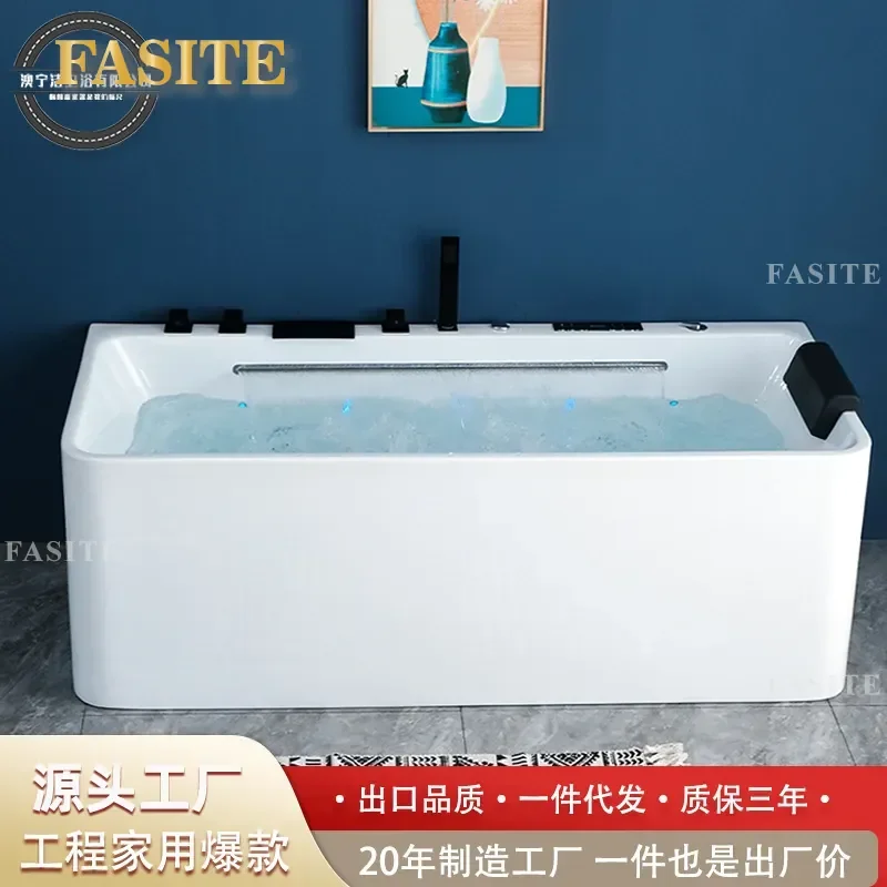 For Small Apartment Household Independent Acrylic Bath Japanese Waterfall Atmospheric Design