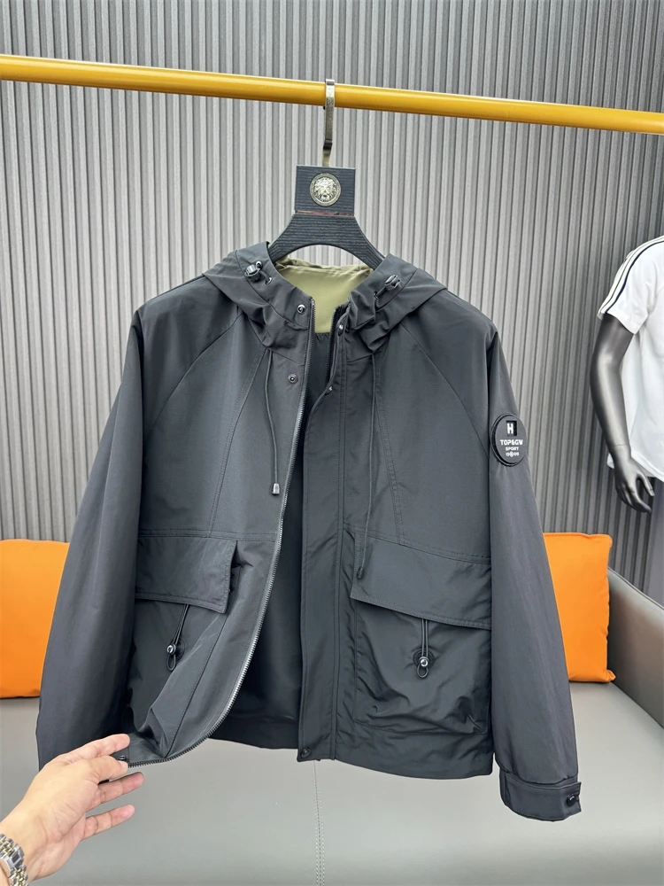 

Уличная функциональная мужская куртка с капюшоном, весенне-осенняя свободная рабочая одежда с силуэтом моя, повседневная куртка Pampa & Brand