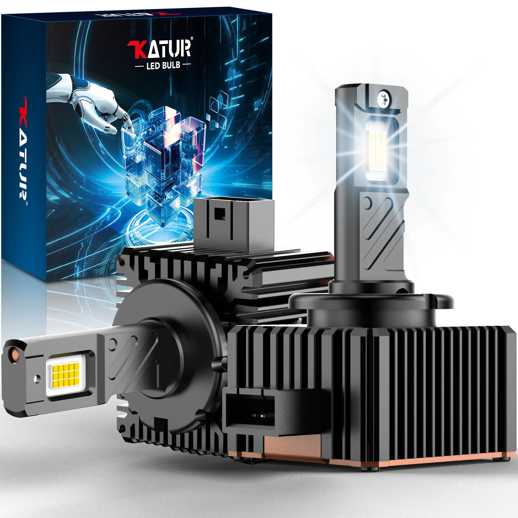 

2pcs Katur D1S D3S LED Canbus D1R D3R LED Headlight Bulbs 100W 6000K 20000LM Auto Xenon Bulbs Replacement Plug&Play 12V