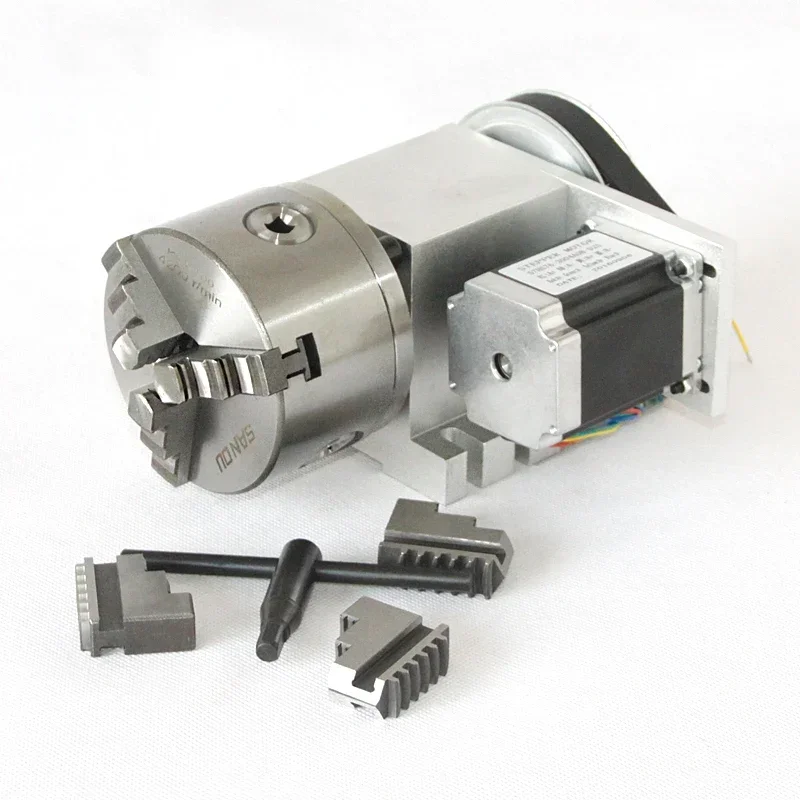 Good Price Hollow Shaft Rotary Axis K5M-6-100A 100mm 3 Jaw Chuck 4th  Dividing Head for Milling Machine factory outlet