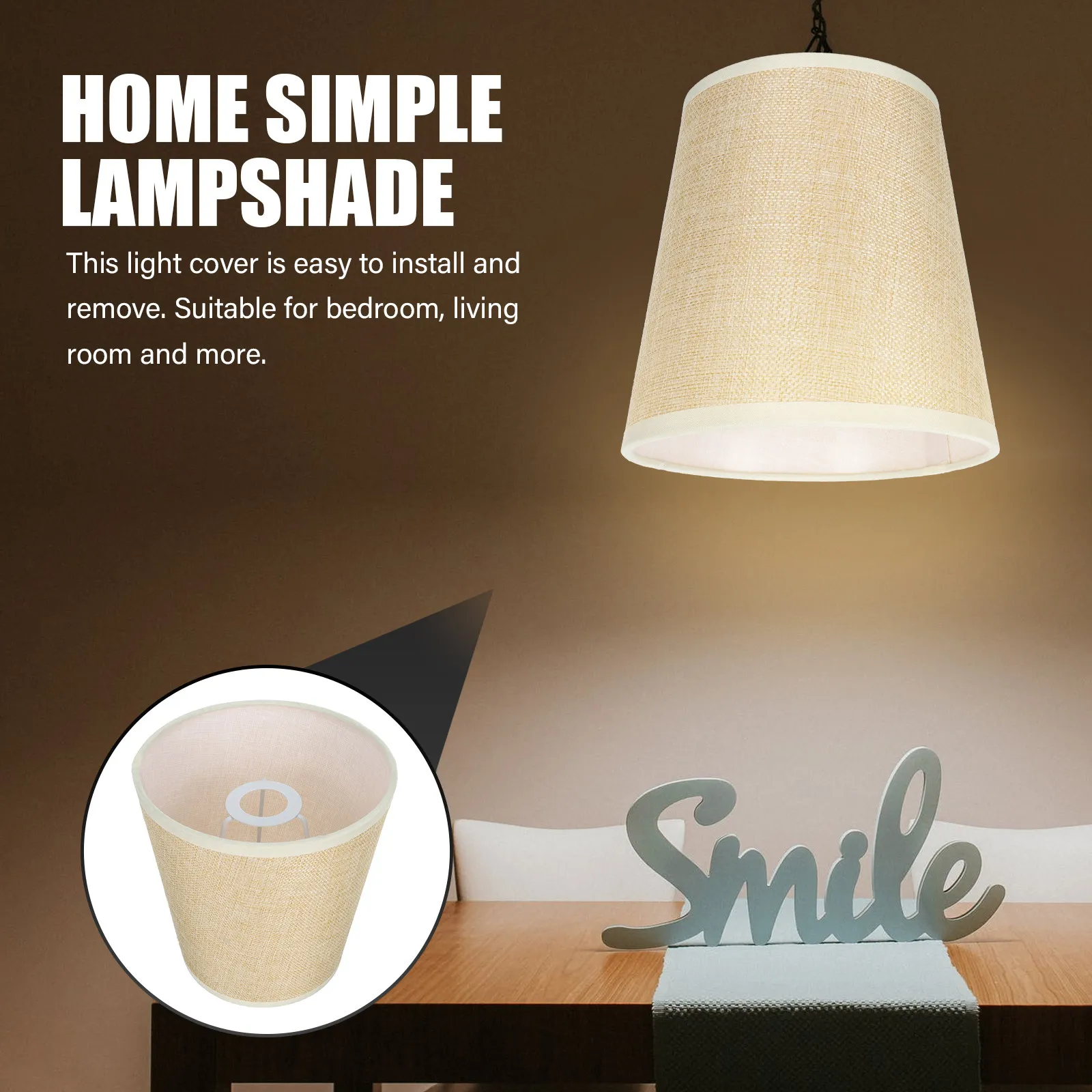 Versatile Cloth Art Lamp Chimney Lampshade Simple Light Shade Home Table Lamp Accessory