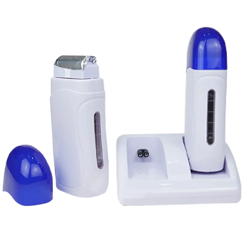 แบบพกพาเครื่องอุ่นขี้ผึ้ง Double Depilatory Roll On Wax เครื่องทําความร้อนไฟฟ้าเครื่องกําจัดขนใช้ในบ้านสําหรับแขนขา Face กลับรักแร้