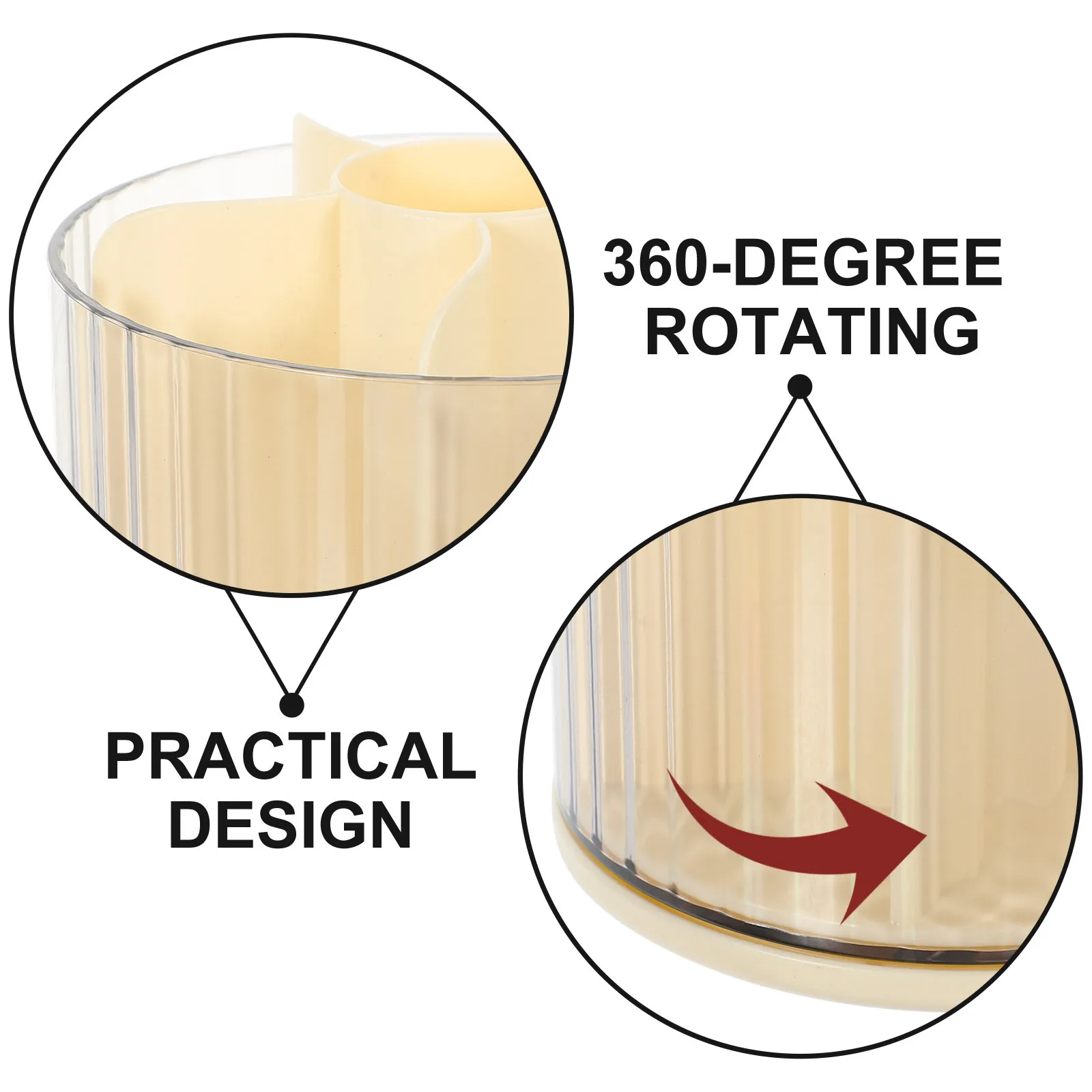 

Rotating Pen Holder with Multiple Compartments 360 Degree Turntable Desktop Storage Organizer for Office School Home Desk