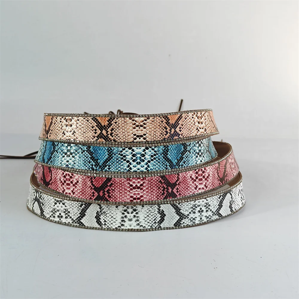 Cowboy Hat Strap Snakeskin Leather Belt Western Hat Bands Leather Fedora Hat Strap Adjustable Belt for Women Cowgirl Men