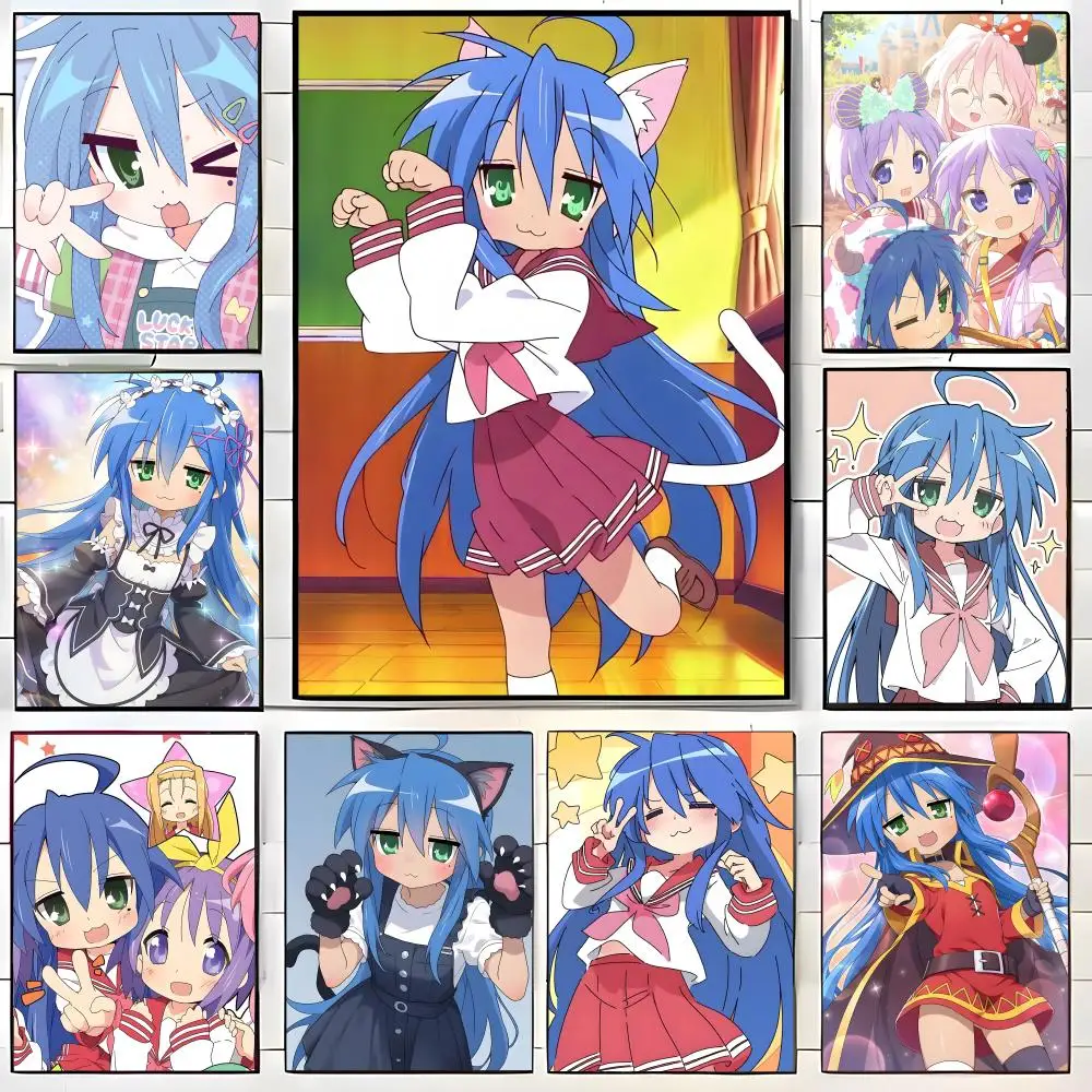 Anime L-Lucky StarS Poster, Wandkunstdruck, geeignet für Wohnzimmer, Schlafzimmer, Bar, Salon, Heimdekoration, Geschenk