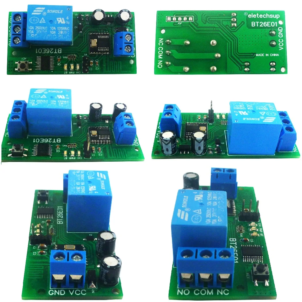 DC 12V IOS Android Bluetooth-Compatible BLE Relay 2.4G RF Remote control IOT Module Command customization Switch Board