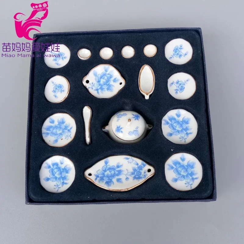 Mini Ceramic Tableware for Doll House Decoratioin Accessories for 1/6 1/8 Bjd Doll Diy Mini Scene Decoration