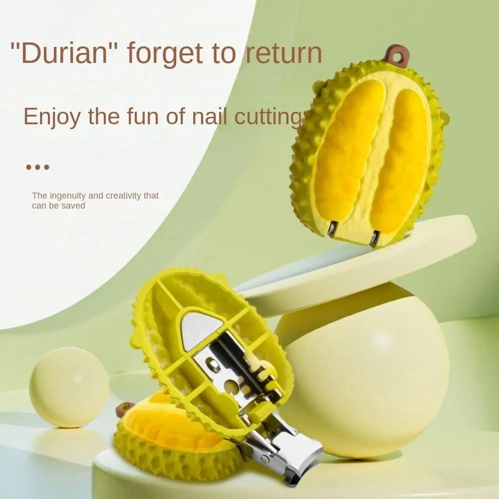 Cartoon Mini Foldable Animal Fruits Nail Clipper Hand Toe Clipper Panda Tiger Strawberry Nail Clipper With Keychain
