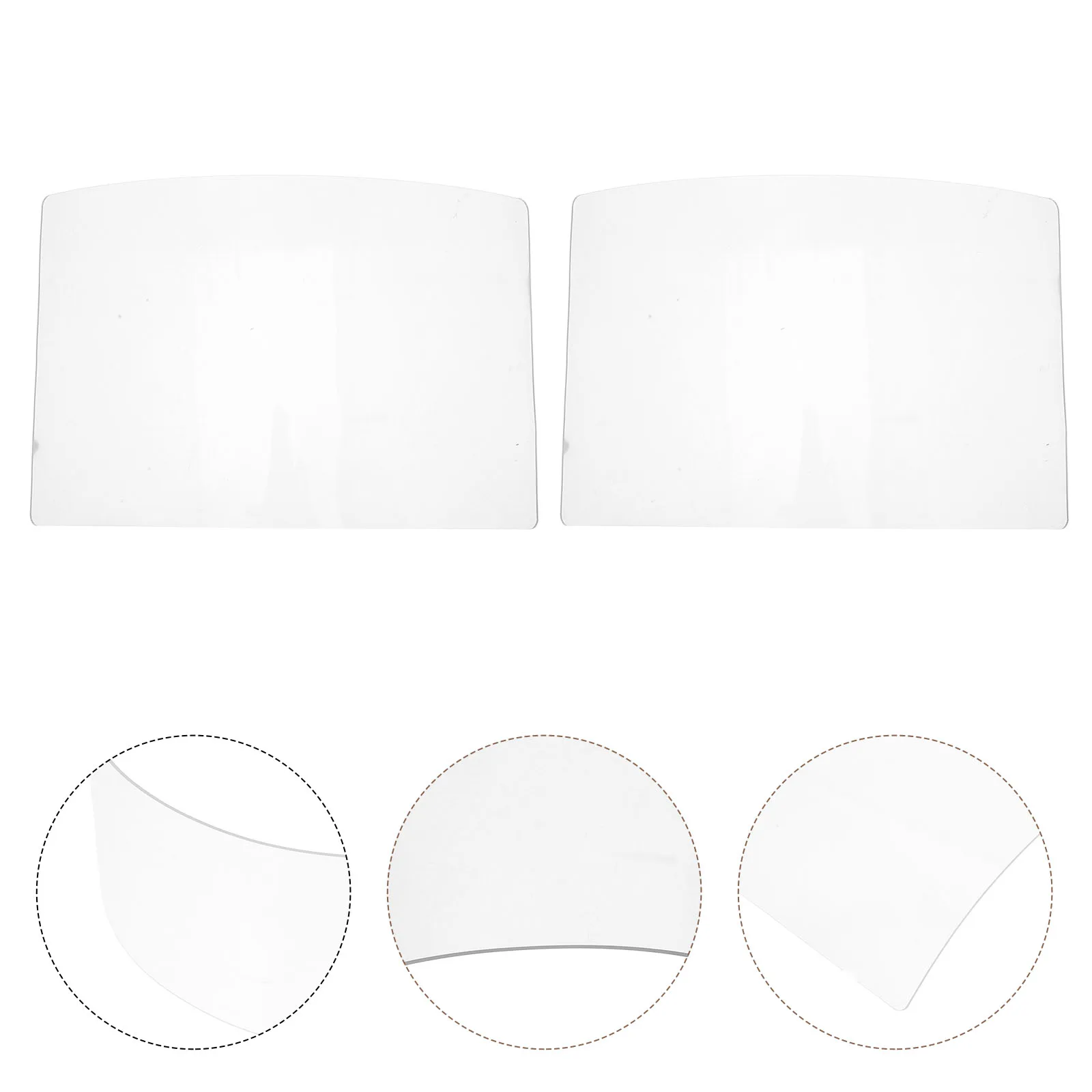 

2pcs Sandblasting Hood Replacement Lens Protective Glass For Dustproof Sand Hood Protector Organic Lens For Industry