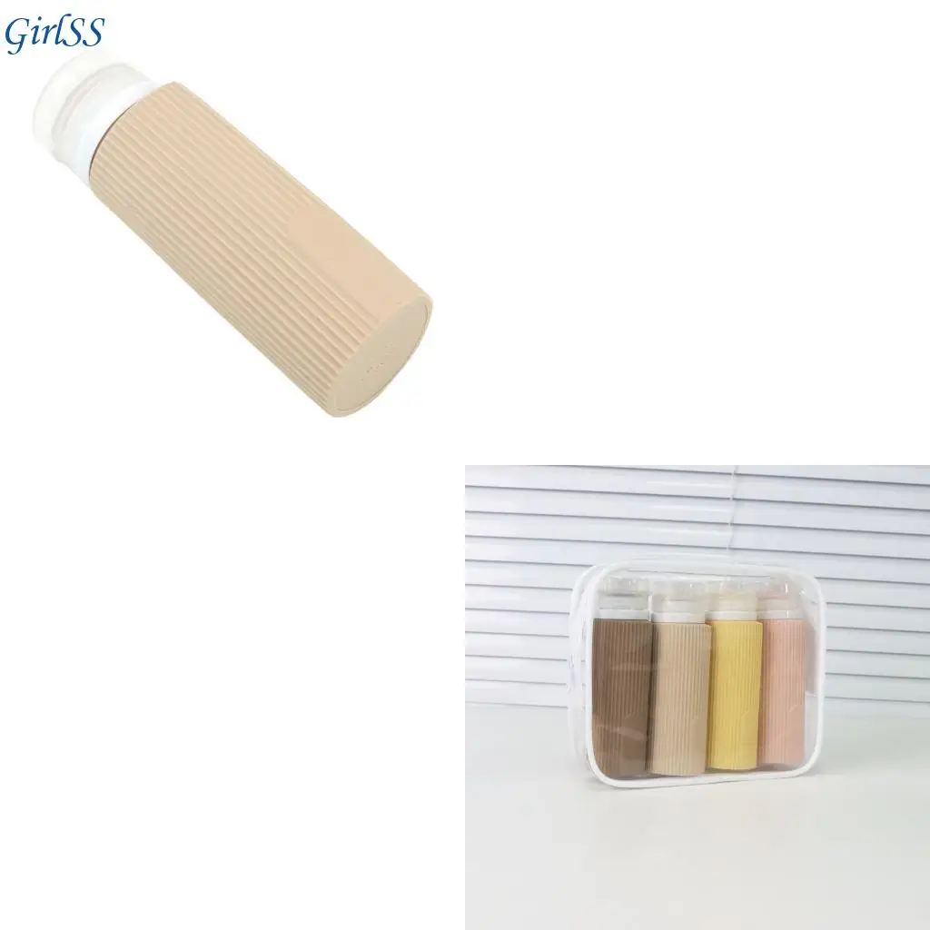 Multiple Capacity Silicone Cosmetic Dispenser Portable Refillable Leakproof Toiletry Bottle T4MB