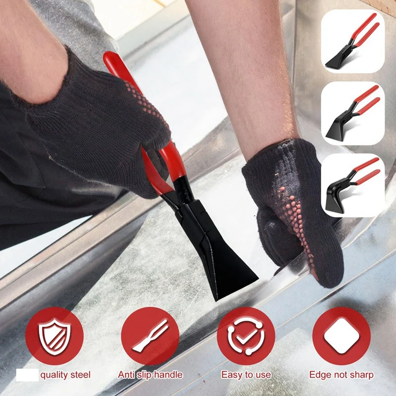 A03F Folding Pliers 45° 90° 180° Sheet Metal Bender 60mm Wide, Metal Bending Tool for Auto Body, Steel, 3 Pcs Set