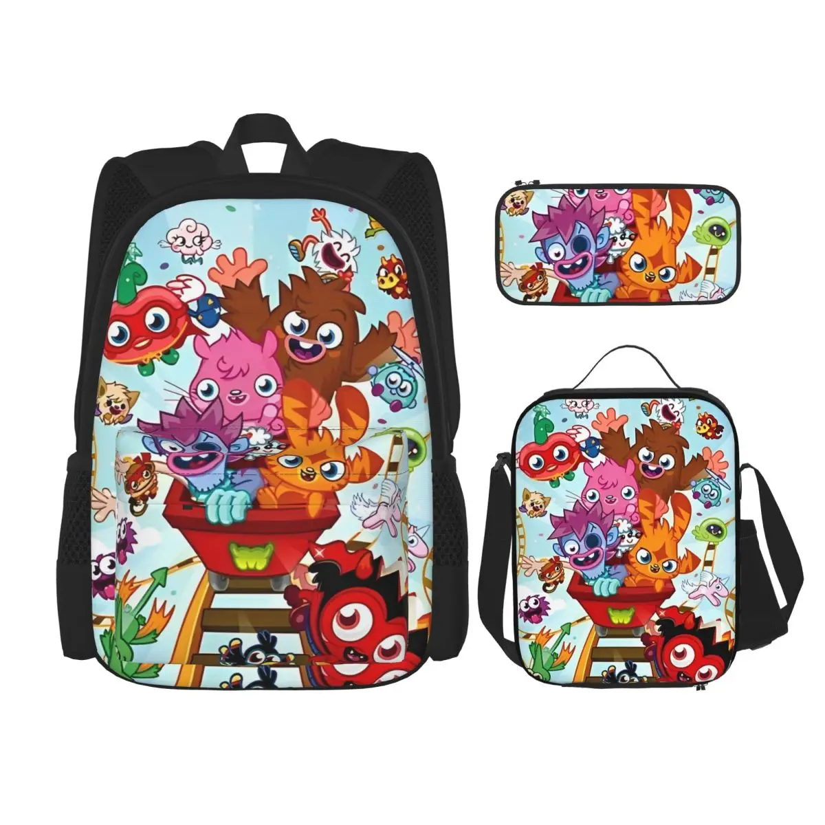 

Рюкзак My Singing Monsters 3pecs/set для студентов, Moshi Monsters, ноутбук, компьютер, рюкзак, сумка для обеда, пенал