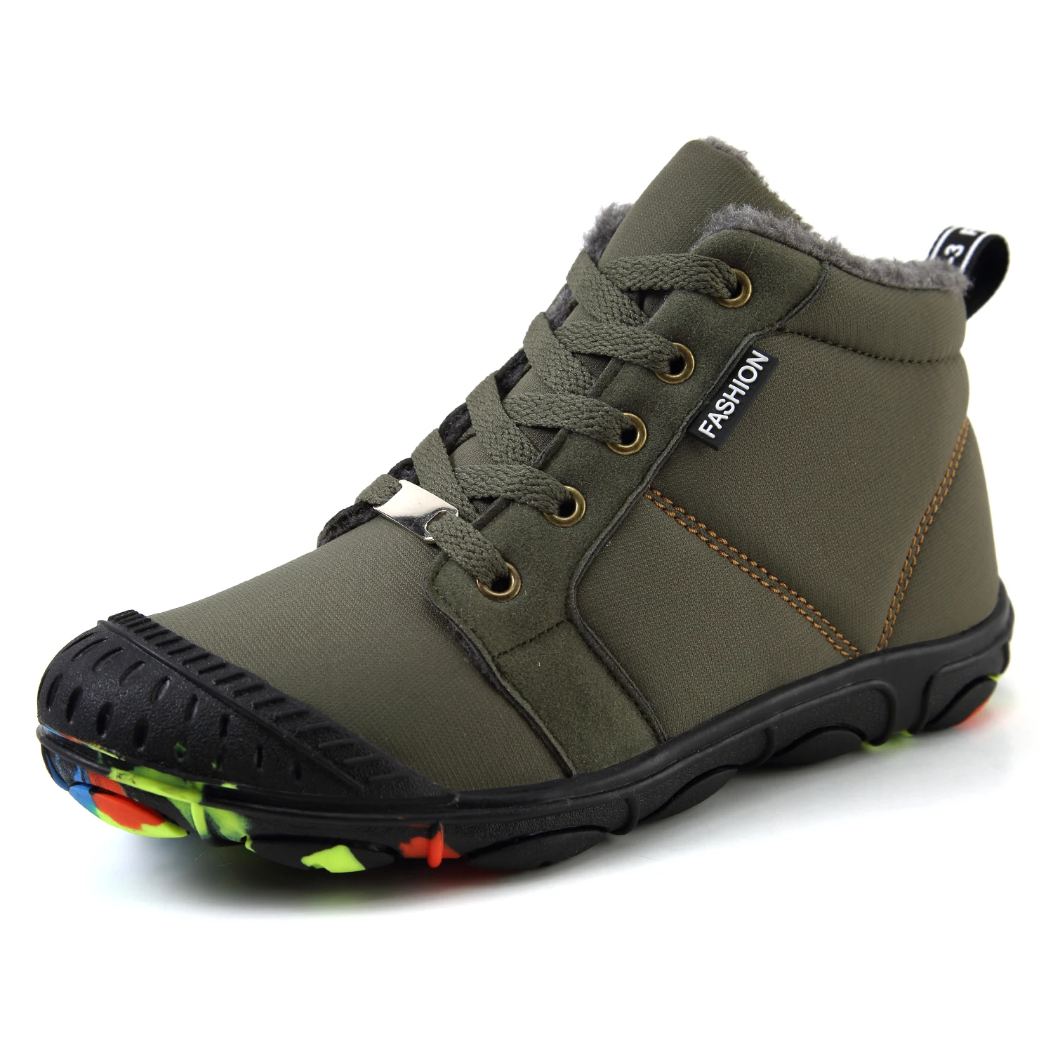 2026 Winter Thicken Children's Snow Boots Waterproof Plush Anti-Slip Cotton Casual Shoes For Boys Girls Outdoor Kids Sneakers