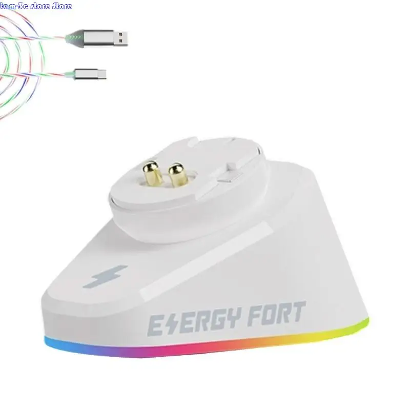 D0UA 2 in 1 Wireless Charging Stand Charging Dock Replacement for GPW4/G502/X/G903 Computer Mouse Accessories