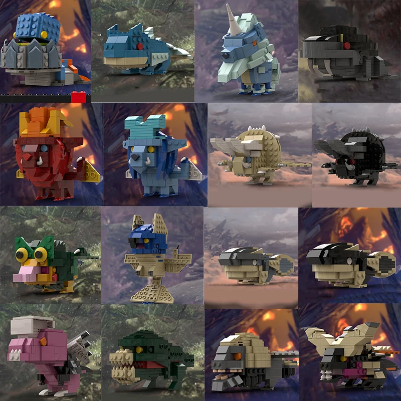 

199pcs MOC Teostra Monsteres Huntererss Brickheadz Building Blocks Christmas Gift Top Choice for Kids Who Love Creativity