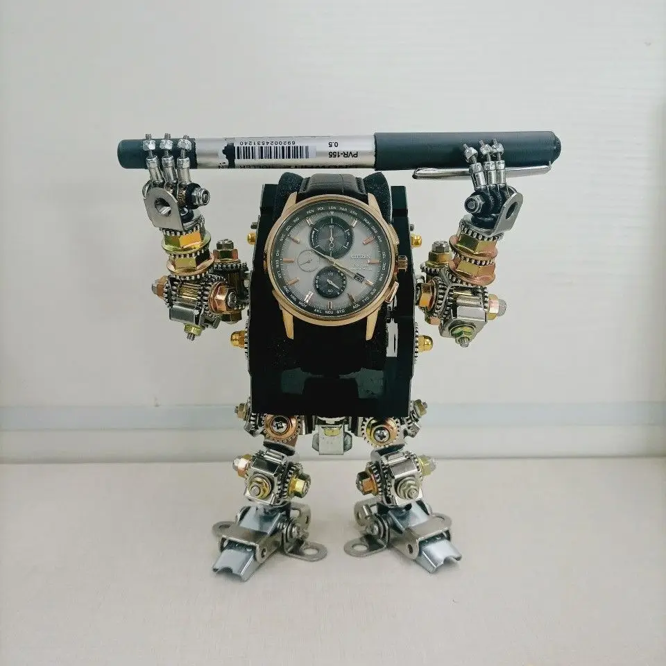 

High Quality Metal Mechanical Punk Mecha Watch Stand Base for Boyfriend Gift block