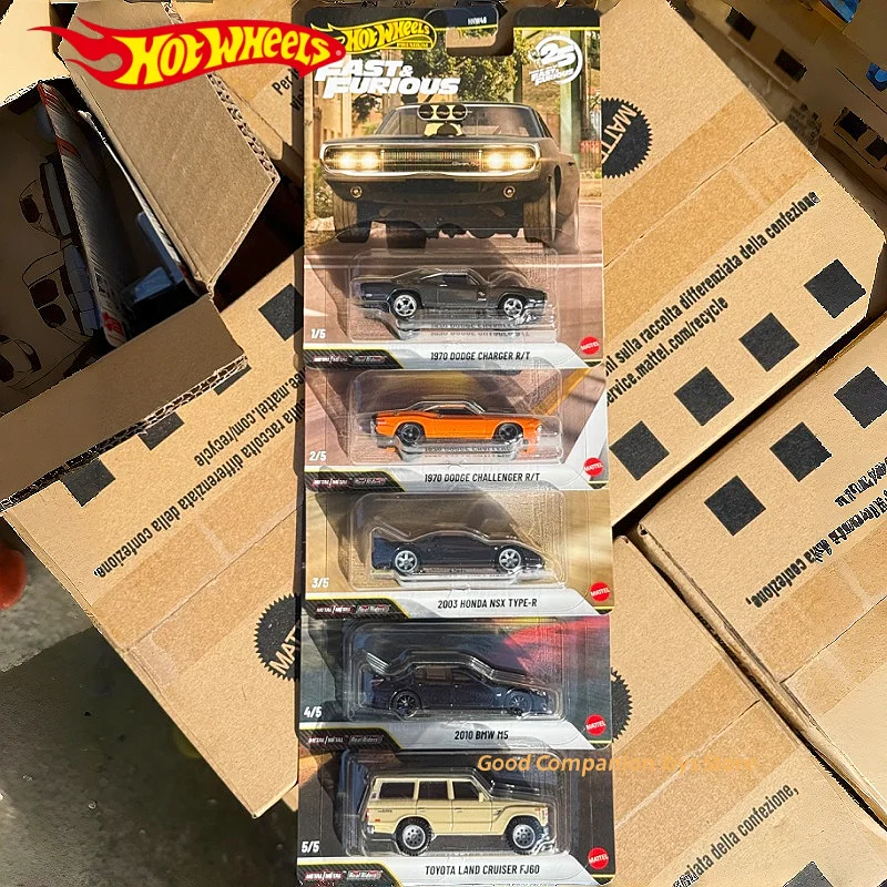 En Stock, Original Hot Wheels HNW46 Fast & Furious, Dodge Charger R/T 1970, BMW M5 2010, Modelo de Auto a Escala 1:64