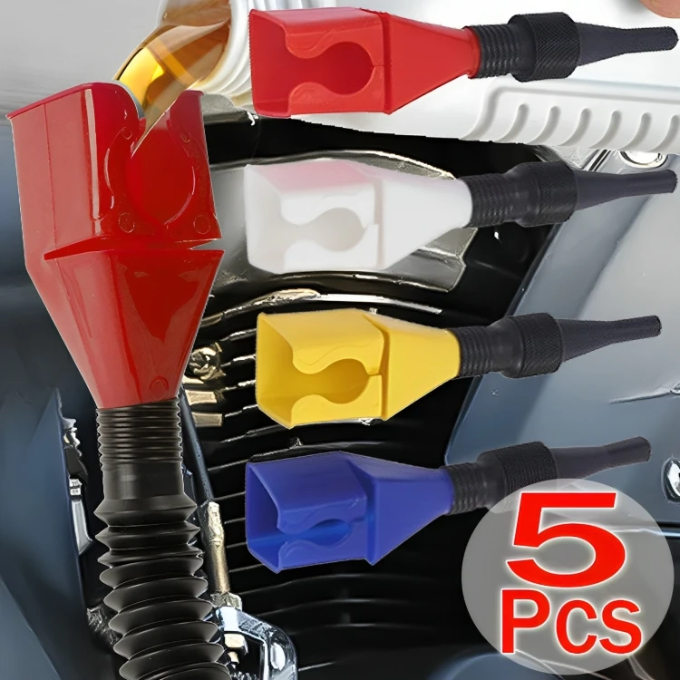 

Car Long Stem Funnel Gasoline Oil Fuel Filling Tools Anti-splash Plastic Oil Funnel Motorcycle Refueling Tools Auto Accessories