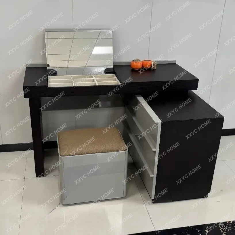 

Minimalist Dresser With Mirror With Chest Telescopic Multi-functional Makeup Table Quality Luxury