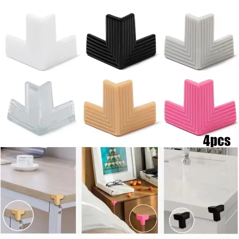 2/4Pcs Soft PVC Corner Guards Kids Security Anticollision Strip Table Corner Protector Edge Protection Kids Security Accessories
