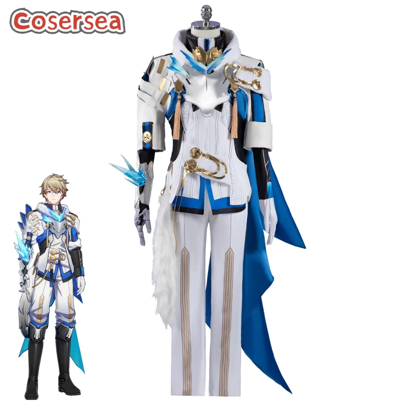 

Cosersea Gepard Cosplay Costume Game Honkai Star Rail Silvermane Guards Gepard Landau Men Uniform Role Play Outfit Fullset