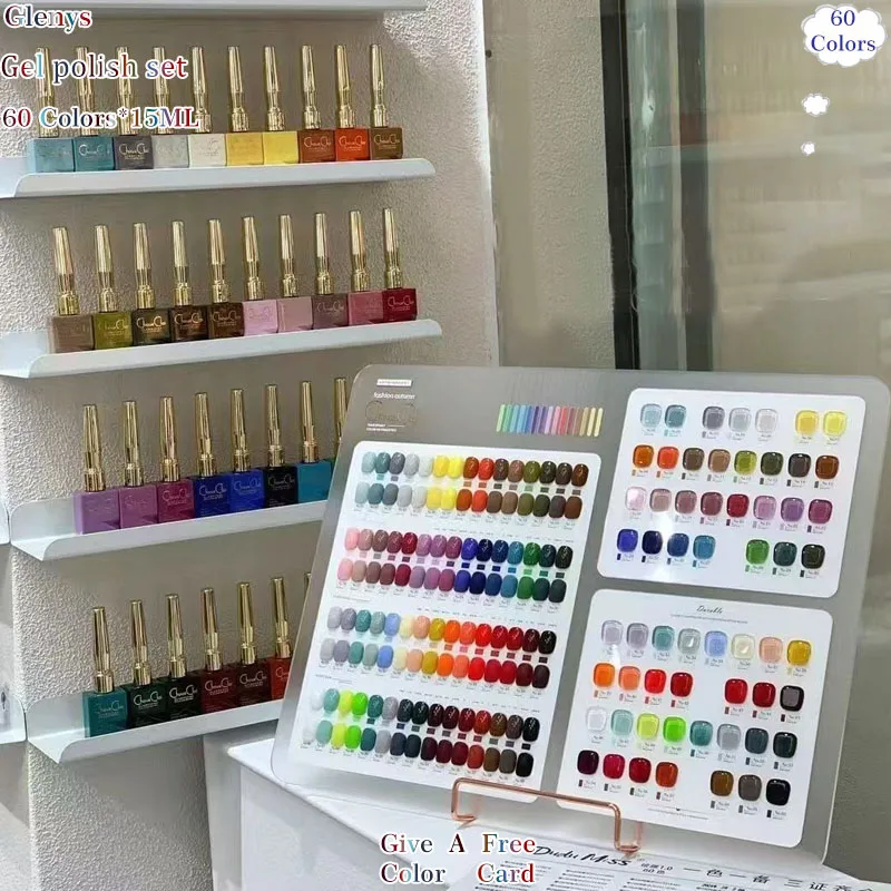 グレニーズ 178個 * 15ml ネイルポリッシュグルー フルスクリーン人気カラーカード セミパーマネント イマージョンジェルネイル バーニッシュセット