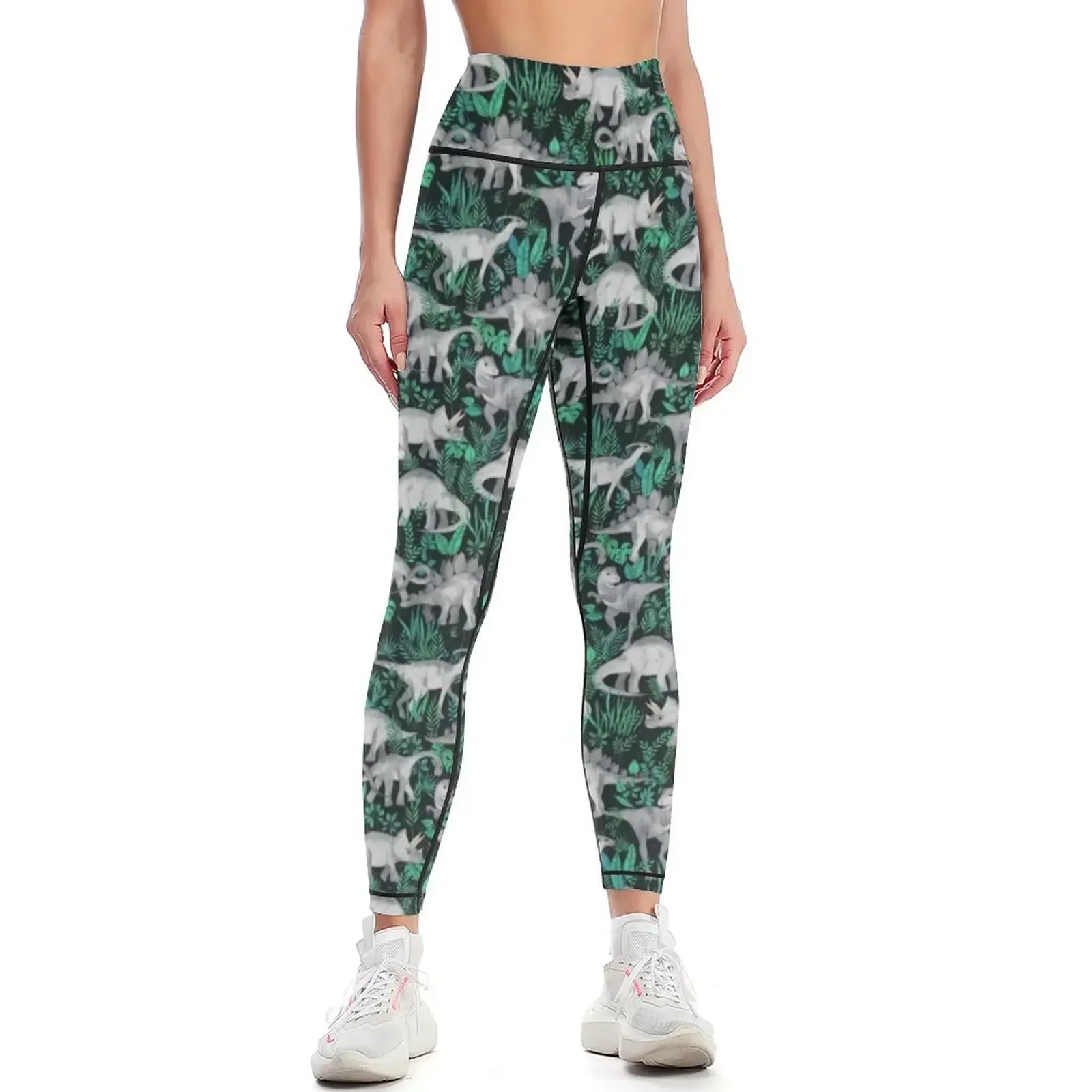

Dinosaur Jungle Leggings Pants sport flared workout clothes for sportswear for gym Womens Leggings