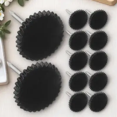 Puntine da disegno in plastica nera da 100 pezzi Puntine multifunzione per lavagne in sughero Mappa Marcatori Accessori per bacheca