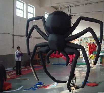 Halloween decoration inflatable black spider air model, bar inflatable pumpkin skull arch