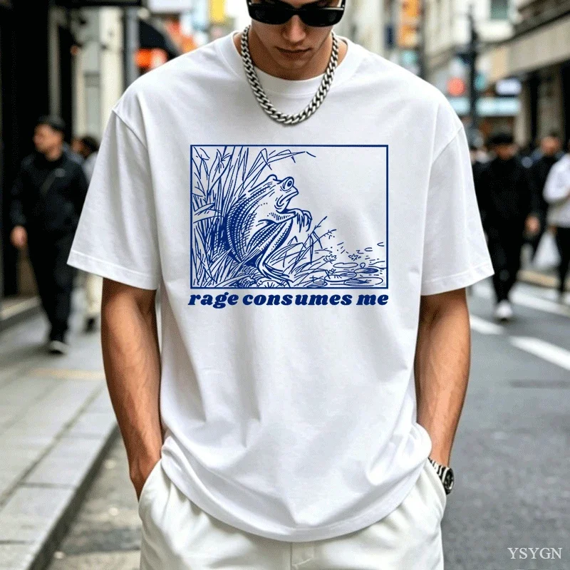 Rage Consumes Me T Shirt Funny T-shirt Weird Tshirt Trendy Graph T Shirts Men Women Short Sve Round Ne 2026 New Model Short-slee